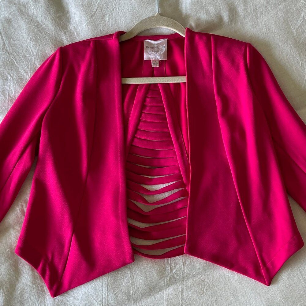 Hot Pink Short Classy Womens Dress Jacket